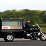 Man of God Sets Guinness World Speed Record with Triumph Rocket Motorcycle Hearse [Video]
